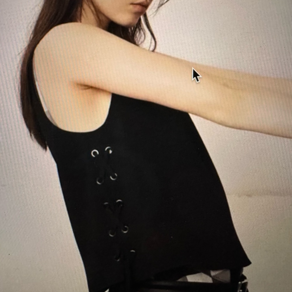 Rag & Bone Black Eliza side lace